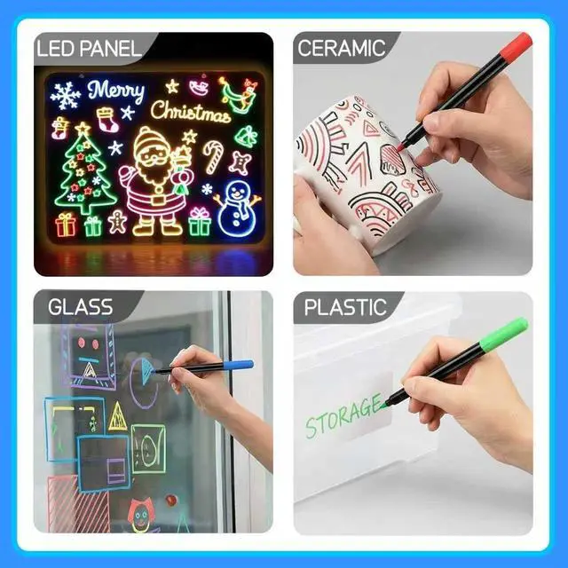 Alt view image 5 of 7 - VEESA Liquid Chalk Markers for LED Boards, 24 Colors, 1mm Fine Tip