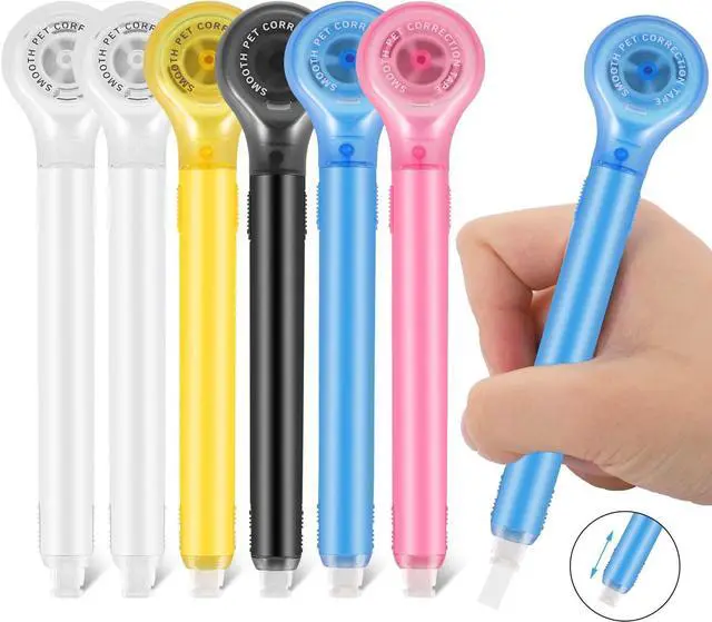 Main image of BESARME 6 Pack Correction Tape Pens, 1/5 X 236 Inch
