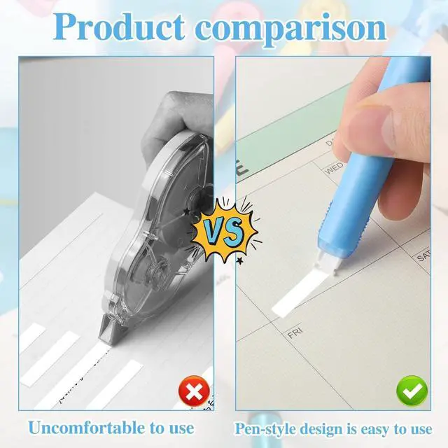 Alt view image 3 of 6 - BESARME 6 Pack Correction Tape Pens, 1/5 X 236 Inch