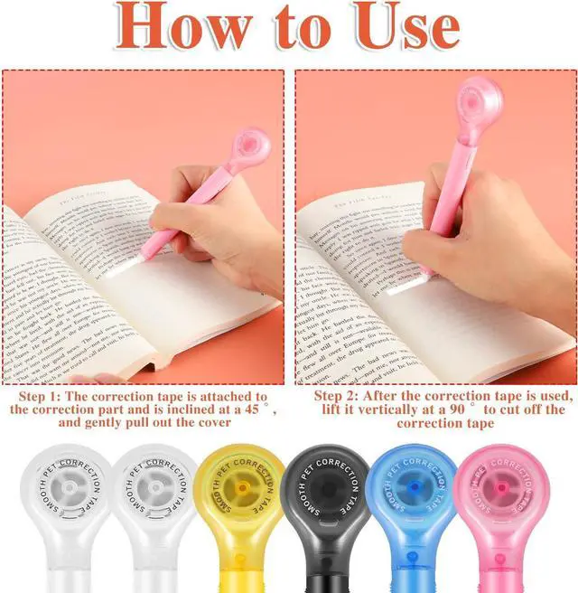 Alt view image 4 of 6 - BESARME 6 Pack Correction Tape Pens, 1/5 X 236 Inch