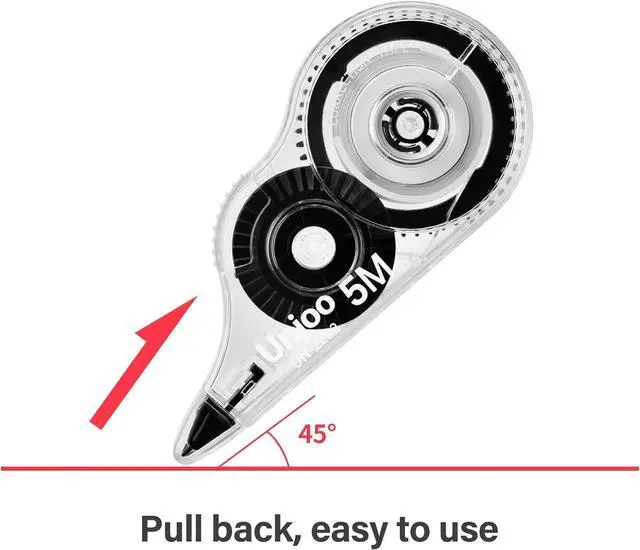Alt view image 5 of 7 - Unjoo White Correction Tape, For school, Office,12pack, 5M/196"x0.2",Black