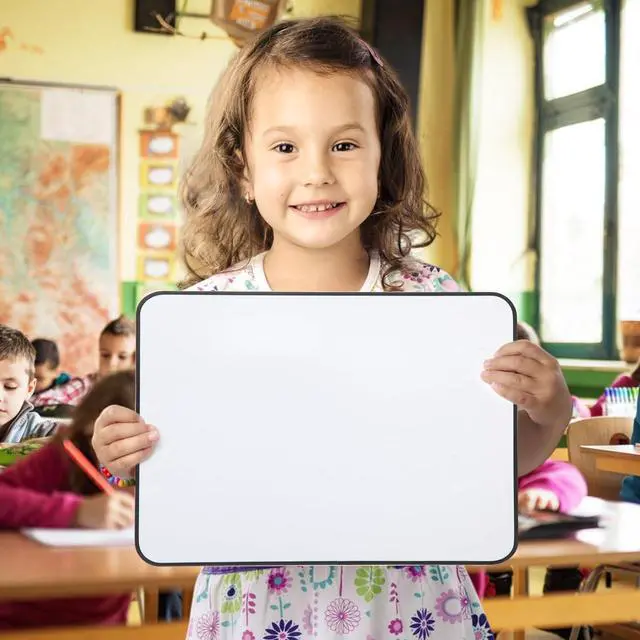 Alt view image 2 of 7 - Small White Dry Erase Board Double SidedSmall Dry Erase Board 14x11 Inch,Mini White Board with 8 Markers for Students Office Kitchen