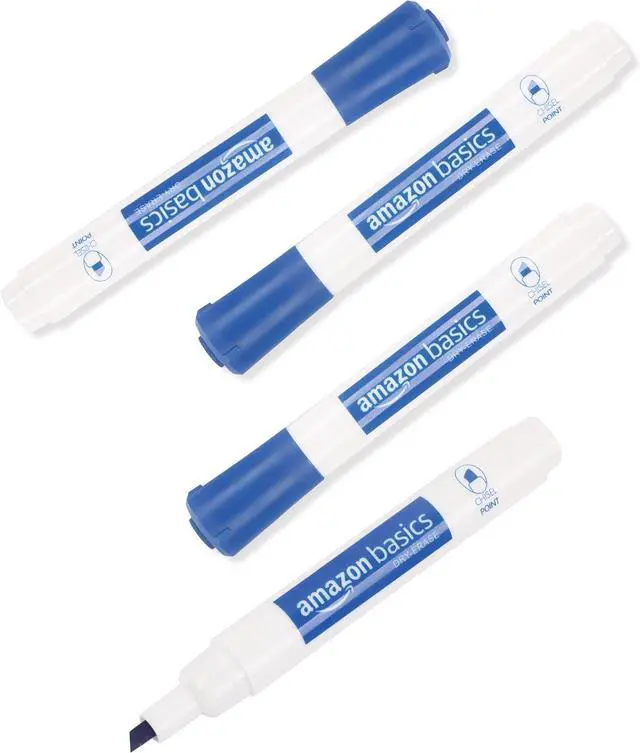 Alt view image 3 of 6 - Amazon Basics Dry Erase Whiteboard Markers, Chisel Tip, Low-Odor, Blue, 12-Pack, For Drawing, Sketching and Writing