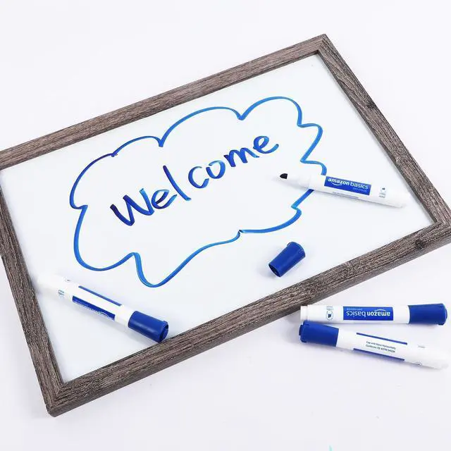Alt view image 6 of 6 - Amazon Basics Dry Erase Whiteboard Markers, Chisel Tip, Low-Odor, Blue, 12-Pack, For Drawing, Sketching and Writing