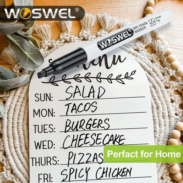Alt view image 5 of 7 - WOSWEL Dry Erase Markers,24 Pack Black Chisel Tip Whiteboard Markers, Chisel Point Low Odor Dry Erase Marker for School Office and Home