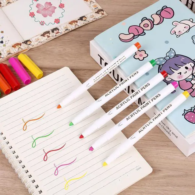 Alt view image 4 of 6 - Wet Erase Markers, 18 Colors Whiteboard Markers, Low Odor Wet Erase Pens with 1-2mm Fine Tip, Perfect for Writing on Whiteboards, Glass, Mirror, Home, Office and School Supplie - 806