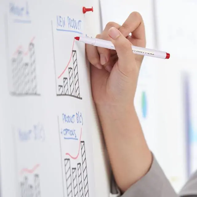 Alt view image 5 of 6 - Wet Erase Markers, 18 Colors Whiteboard Markers, Low Odor Wet Erase Pens with 1-2mm Fine Tip, Perfect for Writing on Whiteboards, Glass, Mirror, Home, Office and School Supplie - 806