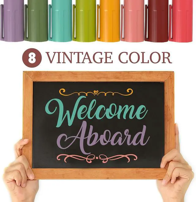 Alt view image 2 of 7 - CHALKY CROWN Liquid Chalk Markers - Vintage Colors - 8 Pack, 6mm