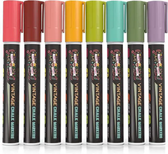 Alt view image 6 of 7 - CHALKY CROWN Liquid Chalk Markers - Vintage Colors - 8 Pack, 6mm