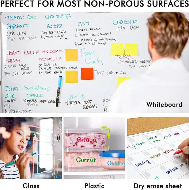 Alt view image 4 of 7 - Shuttle Art Dry Erase Markers, 15 Colors Magnetic Whiteboard Markers, Fine Point, Perfect For Writing on Whiteboards, Dry-Erase Boards,Mirrors for School Office Home