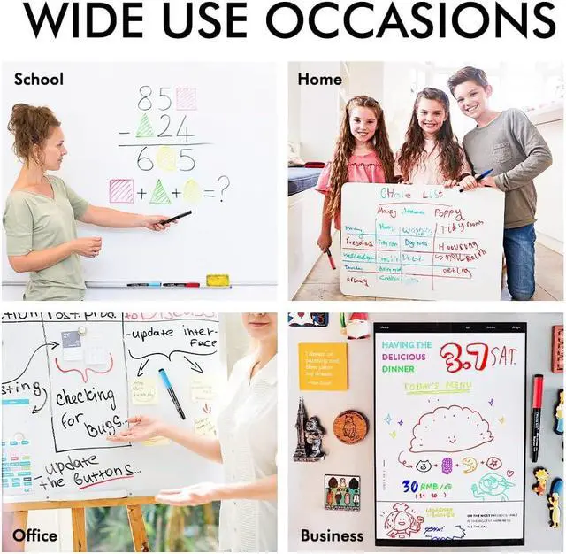 Alt view image 7 of 7 - Shuttle Art Dry Erase Markers, 15 Colors Magnetic Whiteboard Markers, Fine Point, Perfect For Writing on Whiteboards, Dry-Erase Boards,Mirrors for School Office Home