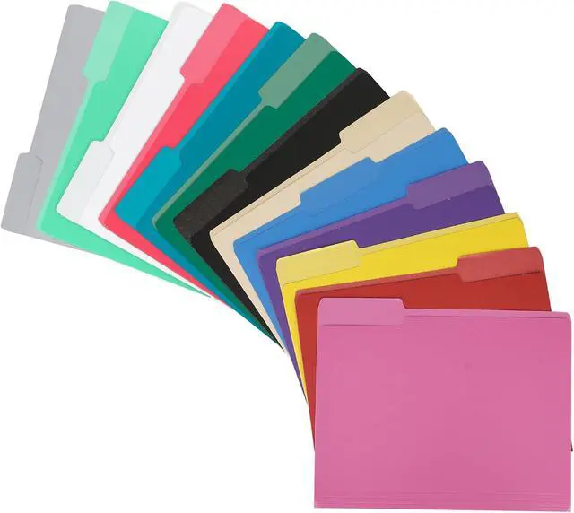Alt view image 7 of 7 - pmybupo File Folders 18 Pack 8.5x11 Inch,1/3 Cut Tab Colored File Folders Letter Size,Office Purple Folders for Document