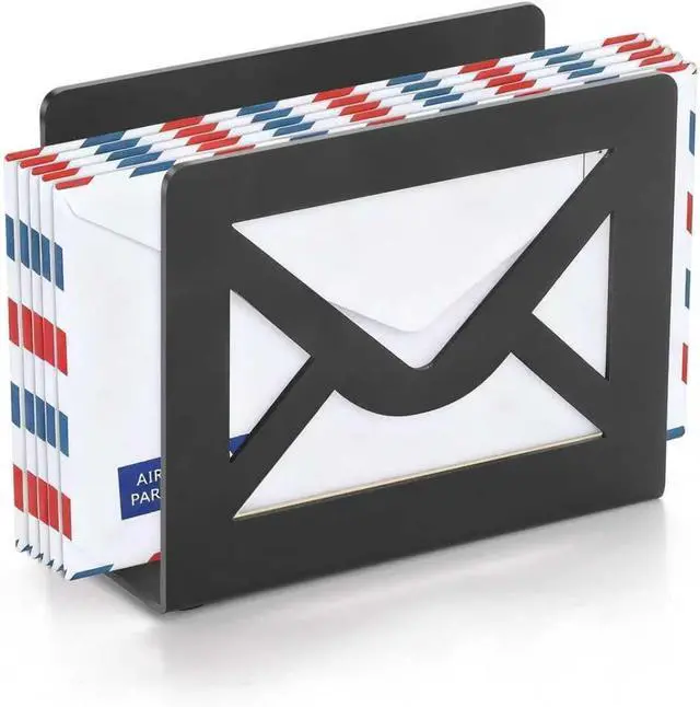 Main image of Desktop Letter Holder, Metal Desktop Mail Holder for Desk