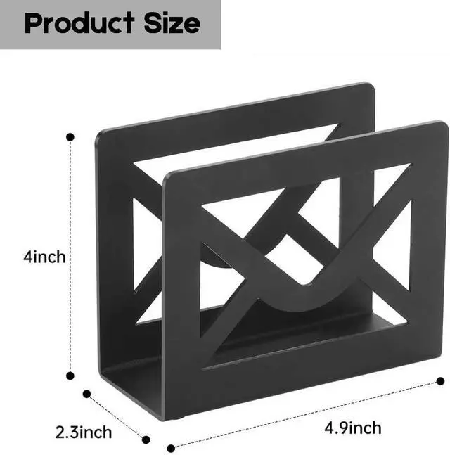 Alt view image 2 of 7 - Desktop Letter Holder, Metal Desktop Mail Holder for Desk