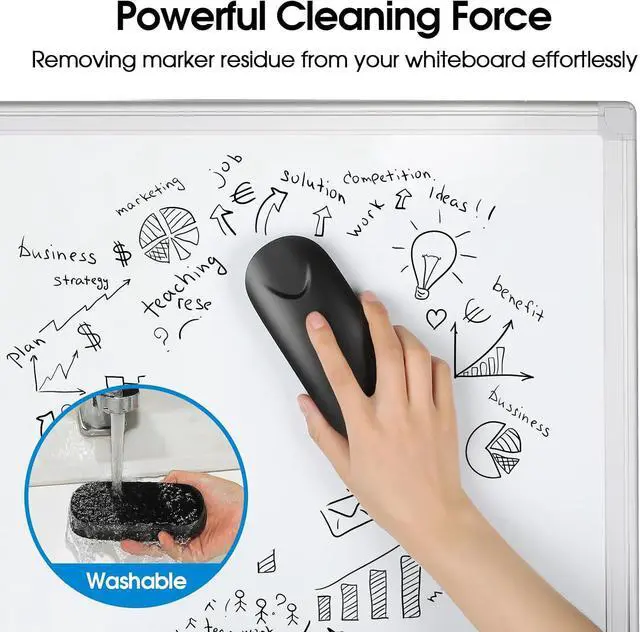 Alt view image 2 of 7 - MaxGear Magnetic Dry Erase Eraser, ABS Shell Washable Whiteboard Eraser