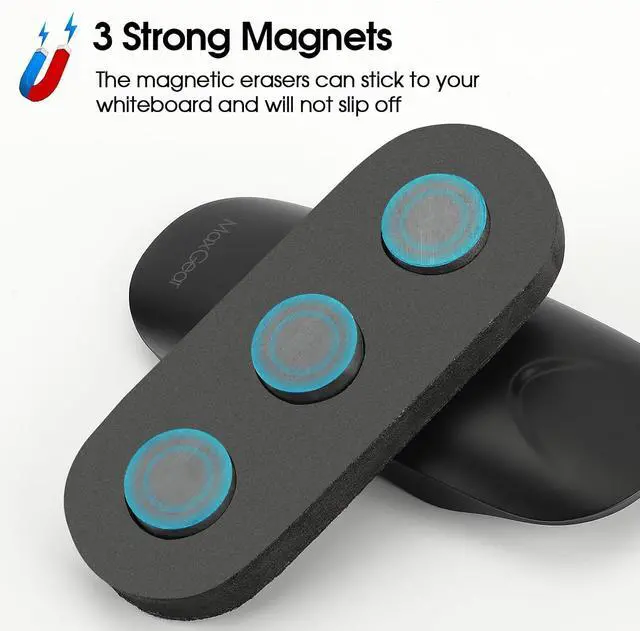 Alt view image 5 of 7 - MaxGear Magnetic Dry Erase Eraser, ABS Shell Washable Whiteboard Eraser