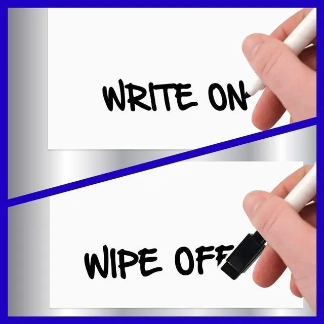 Main image of Flexible Magnets Fine tip Dry Erase Black Markers with Magnetic Cap and Eraser, Perfect for Dry Erase Boards and Whiteboards Pack of 5