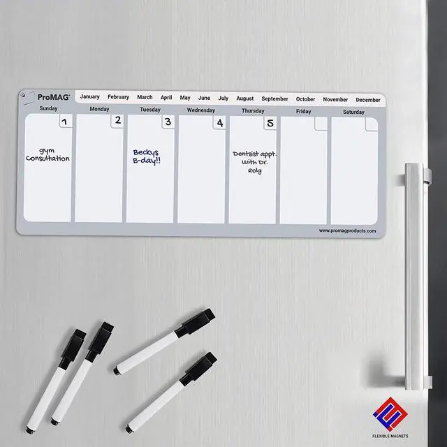 Alt view image 2 of 2 - Flexible Magnets Fine tip Dry Erase Black Markers with Magnetic Cap and Eraser, Perfect for Dry Erase Boards and Whiteboards Pack of 5