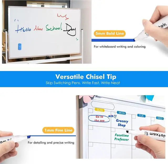 Alt view image 4 of 7 - maxtek Low Odor Dry Erase Markers Chisel Tip, 12 Count