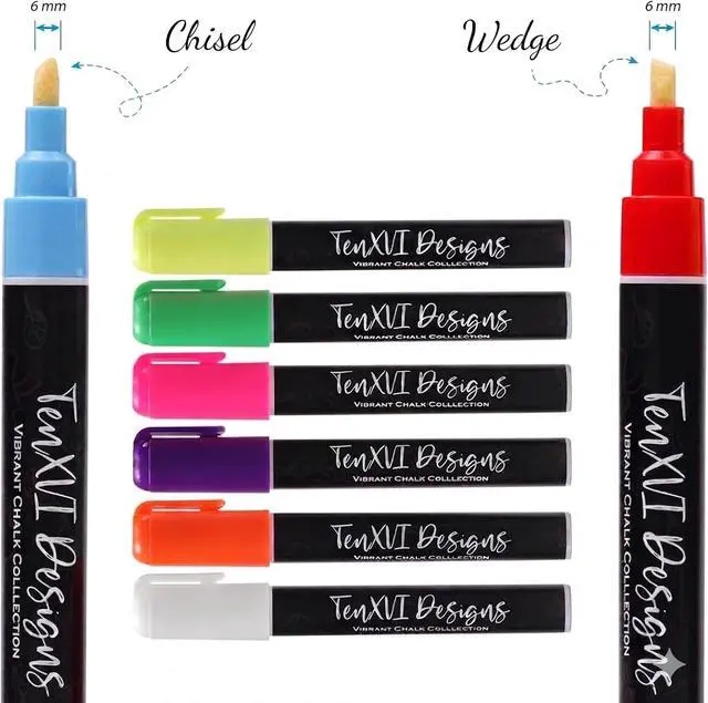 Alt view image 2 of 7 - Liquid Chalk Markers, 8 Vibrant Colors, For Chalkboard, & Glass