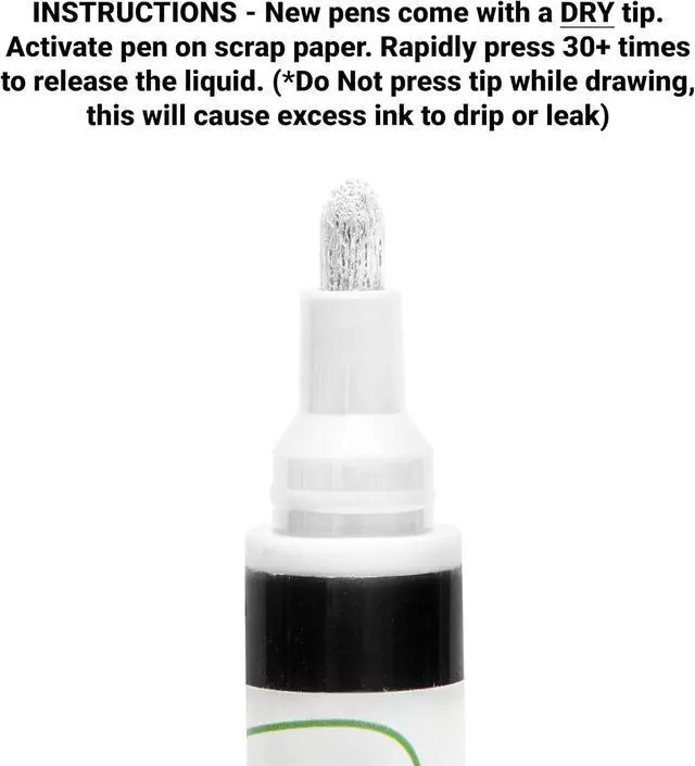 Alt view image 2 of 7 - Glass Pen Window Marker: Liquid Chalk Pens for Glass (White, Fine Tip)