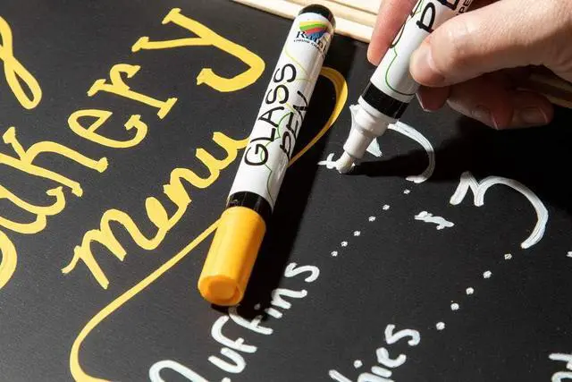 Alt view image 6 of 7 - Glass Pen Window Marker: Liquid Chalk Pens for Glass (White, Fine Tip)