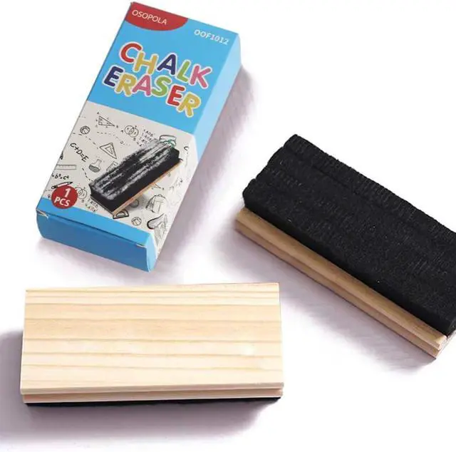 Main image of Chalkboard Eraser Campus Style Pine Wood Engravable Cleaner DIY Gift