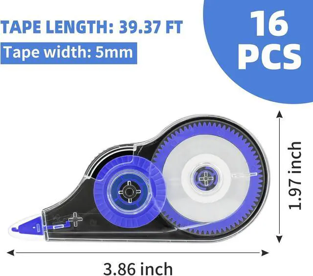 Alt view image 2 of 7 - 16 Pcs Colorful Correction Tape, 39.4 Ft, Bulk