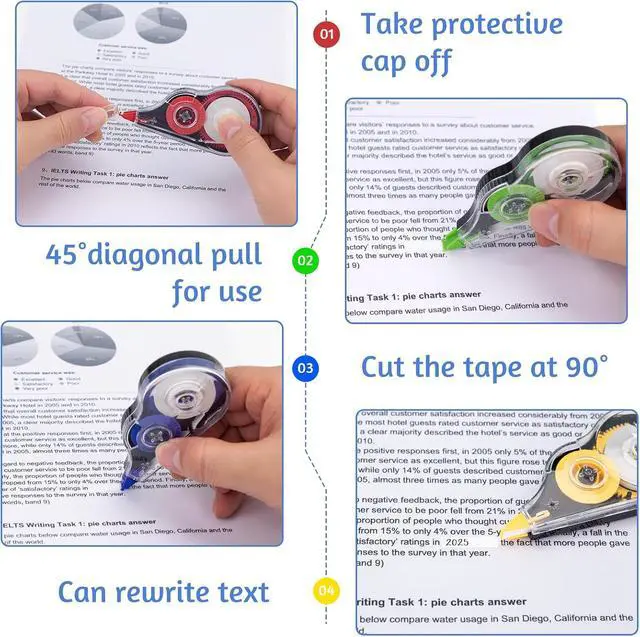 Alt view image 4 of 7 - 16 Pcs Colorful Correction Tape, 39.4 Ft, Bulk