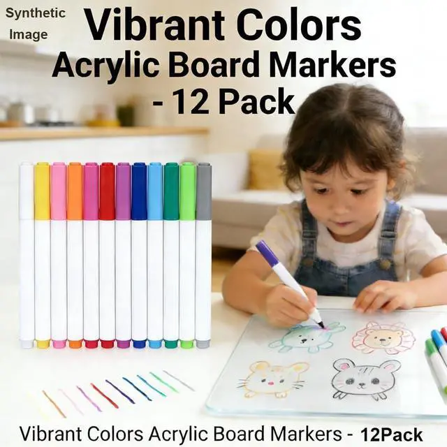 Alt view image 3 of 7 - 12-Color Neon Dry Erase Markers,Diy,Planing life