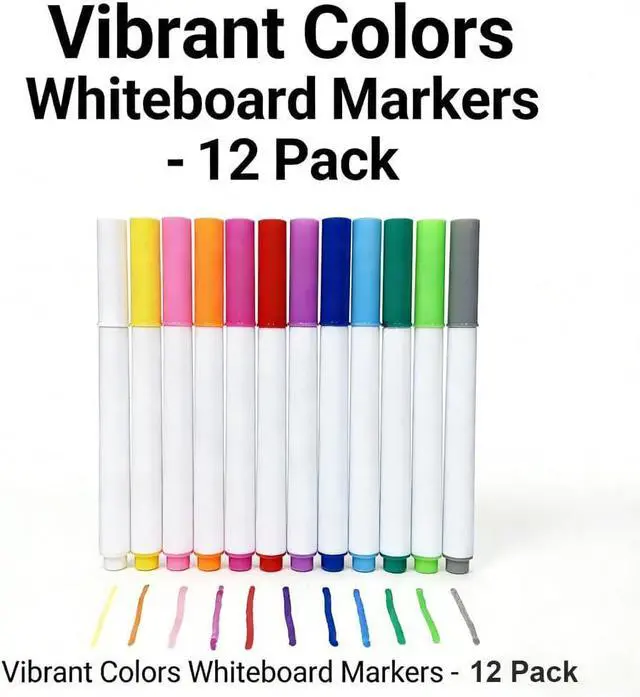 Alt view image 6 of 7 - 12-Color Neon Dry Erase Markers,Diy,Planing life