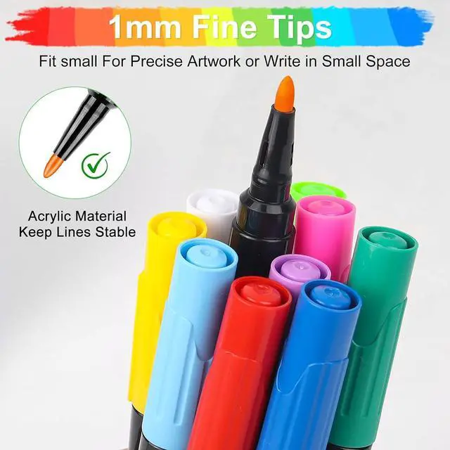 Alt view image 4 of 6 - Liquid Chalk Markers for Acrylic Calendar Planning Board - Fine Tip Wet Erase Markers for Dry Erase Board, Whiteboard, Glass, Mirror - 1mm Fine Point, Easy to Erase, Quick Drying (10 Color)