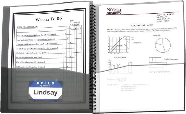 Main image of C-Line 8-Pocket Spiral-Bound Poly Portfolio, Letter Size, 1 Portfolio, Smoke Gray (33081)