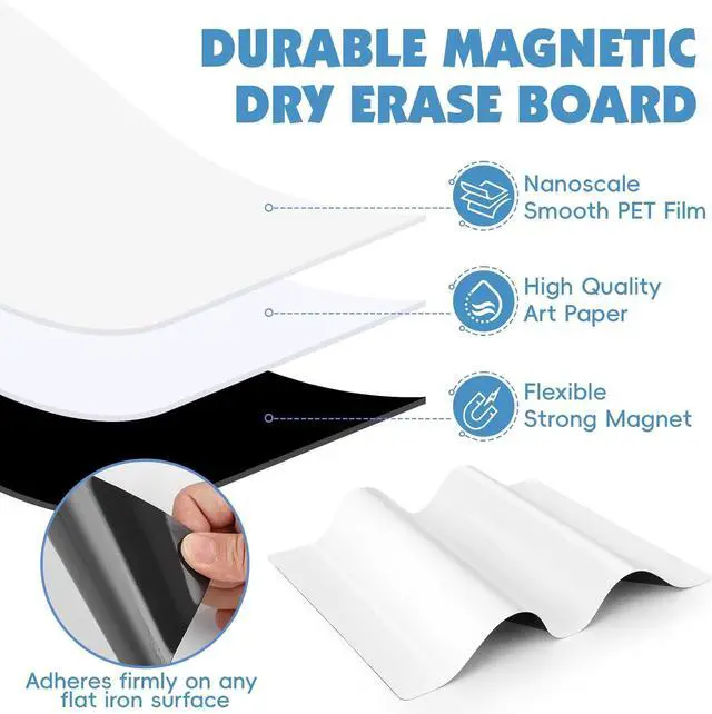 Alt view image 3 of 7 - 6 Pack Magnetic Dry Erase Board, 3 Pack 8in x 12in & 3 Pack 5in x 8in