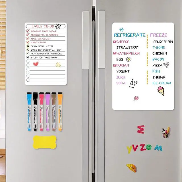 Alt view image 6 of 7 - 6 Pack Magnetic Dry Erase Board, 3 Pack 8in x 12in & 3 Pack 5in x 8in