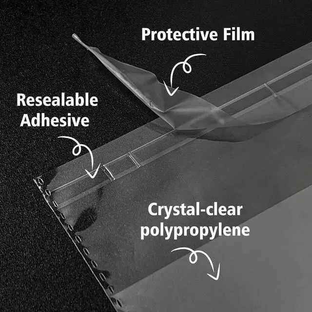 Alt view image 2 of 6 - Vindafjord 100 Pack 12x16 Inches Clear Self Sealing Cellophane Bags