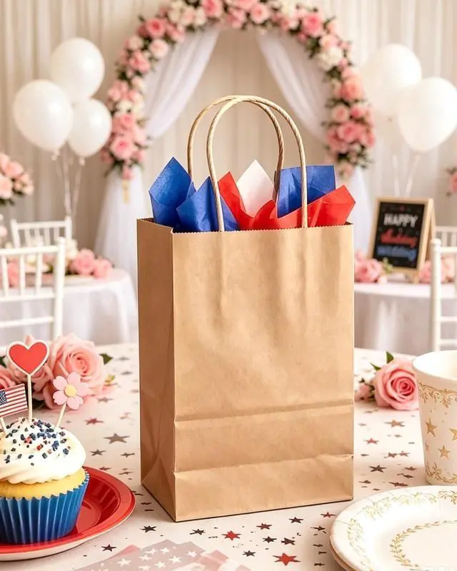 Alt view image 6 of 7 - qiqee 26-Packs Brown Gift Bags with Handles Bulk 8.3"x3"x 6" Small Size Kraft Paper Bags Multiple Uses (Small Size)