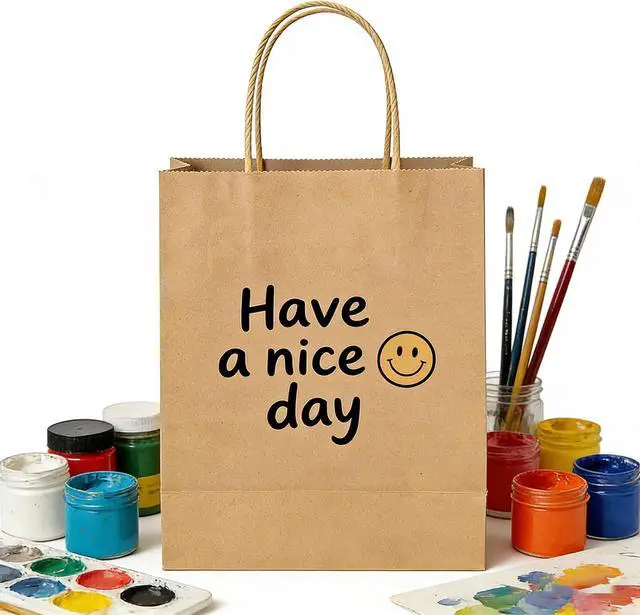Alt view image 7 of 7 - 12 Pack Paper Bags with Handles 8 x 4.25 x 10 in, Medium Kraft Paper Bags