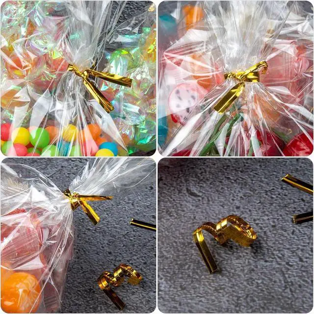Alt view image 5 of 6 - Labeol Clear Cellophane Bags,100Packs 7X14 Inch Popcorn Gift Warp
