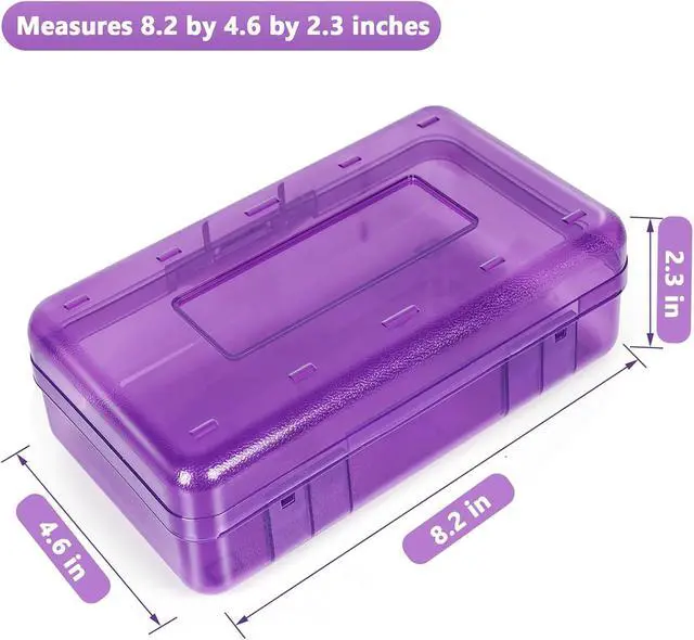 Alt view image 2 of 7 - Large Capacity Colored Pencil Case, Pencil Box,Plastic Pencil Boxes