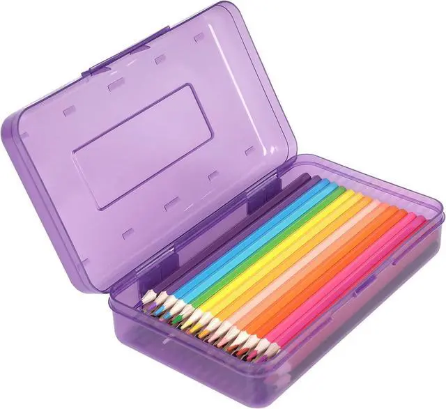Main image of Large Capacity Colored Pencil Case, Pencil Box,Plastic Pencil Boxes