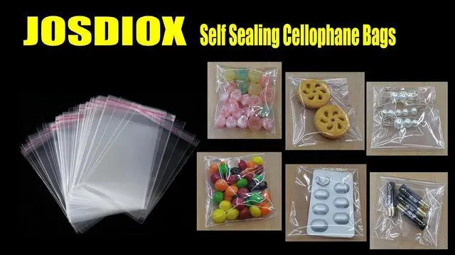 Alt view image 5 of 5 - JOSDIOX Self Sealing Cellophane Bags Self Adhesive,3X4 Inches Clear Resealable Cellophane Bags 3x4 inch100 Pcs