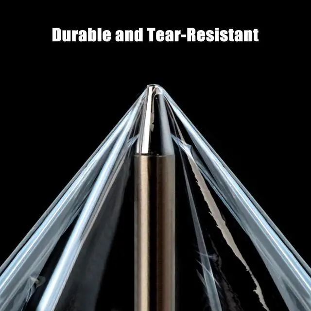 Alt view image 5 of 7 - Stretch Film 4" × 500 ft, Shrink Wrap Rolls with Handle, 80 Gauge