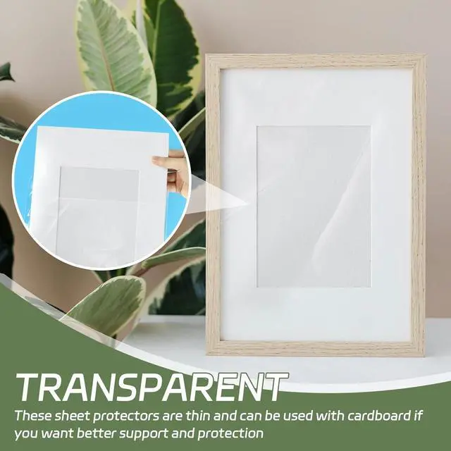 Alt view image 7 of 7 - VOKOY 100PCS 8.5 x 11 Inch Cellophane Bags Self Sealing, Resealable Clear Plastic Sleeves for Paper, Artwork, Photo Mats, Comic, Magazine Page Protectors