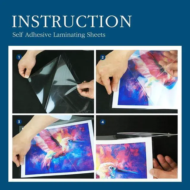 Alt view image 4 of 7 - VIOLETTO Self-Stick Laminating Sheets, No Heat, 8.7x12.2 in, 4 Mil, 20 Pack