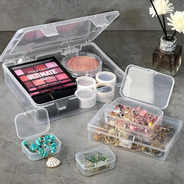 Alt view image 4 of 7 - Clear Small Plastic Storage Containers with Lids, 7 Pack