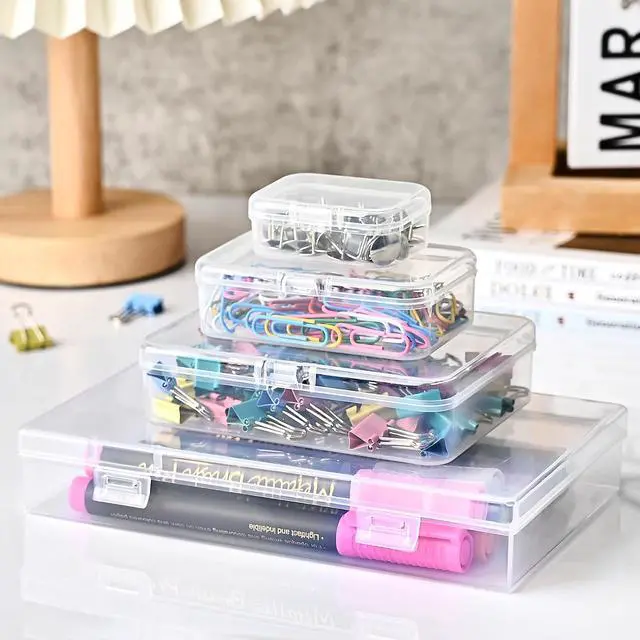 Alt view image 7 of 7 - Clear Small Plastic Storage Containers with Lids, 7 Pack