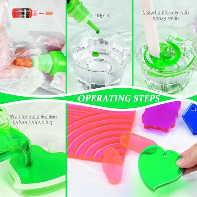 Alt view image 3 of 7 - Neon Pigment Paste, 12 Colors Pigment Paste for Epoxy Resin, Opaque Resin Dye, Vibrant Color Easily Mix for Making Jewelry, Bath Bombs, Soap, Candles, Nail Art, Christmas Coasters Adult Hobby