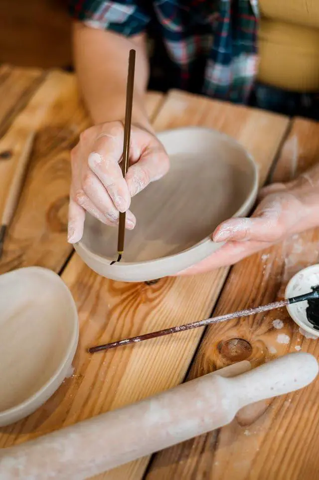 Alt view image 2 of 4 - 7 Pcs Pottery Glaze Brushes, Brush for Acrylic Painting, Watercolor Wool Paintbrush Set, Blending Brush with Wooden Handle for Students, Adults, Kids