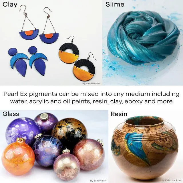 Alt view image 5 of 7 - Jacquard Pearl Ex Pigment Powder 0.75 oz Pearl White - Loose Mica Powder for Epoxy Resin, Watercolors, Calligraphy Ink & Clay - Epoxy Pigment Powder - Epoxy Resin Color